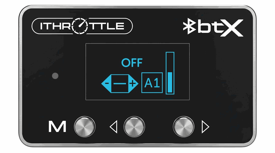 Off Mode display showing factory throttle response setting