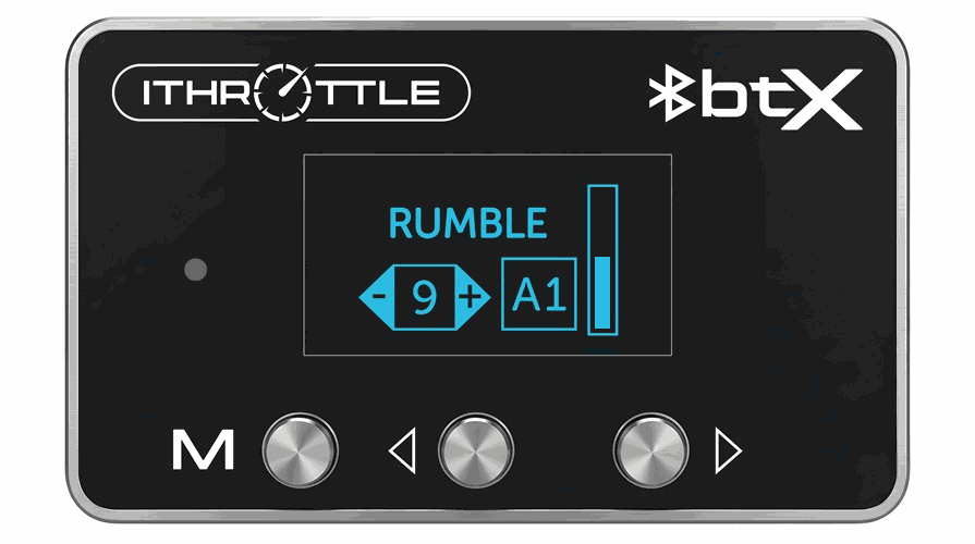 Rumble Mode display showing vibration response control